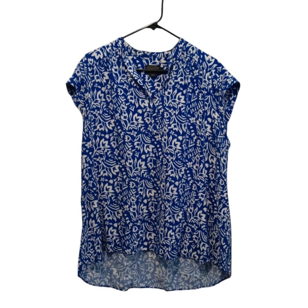 Pendleton Women’s Floral V-Neck Hi-Low Sleeveless Blouse Size Medium
